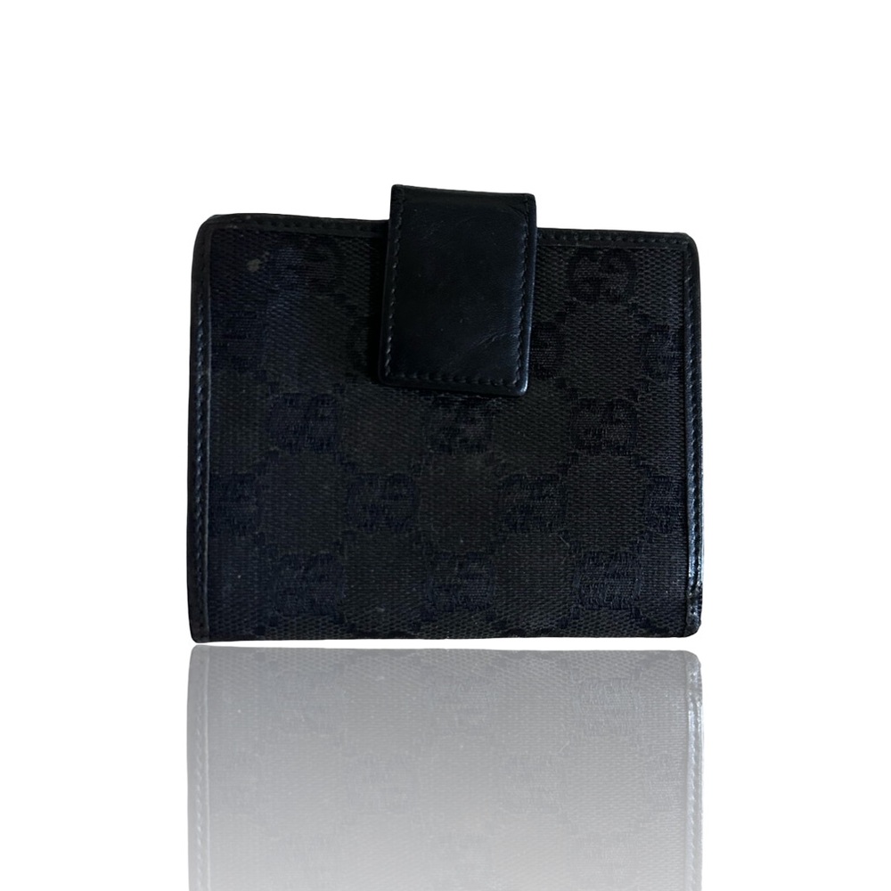 Gucci Black Mono Coated Bi-fold Wallet 4.5in x 4.5in - Picture 2 of 15
